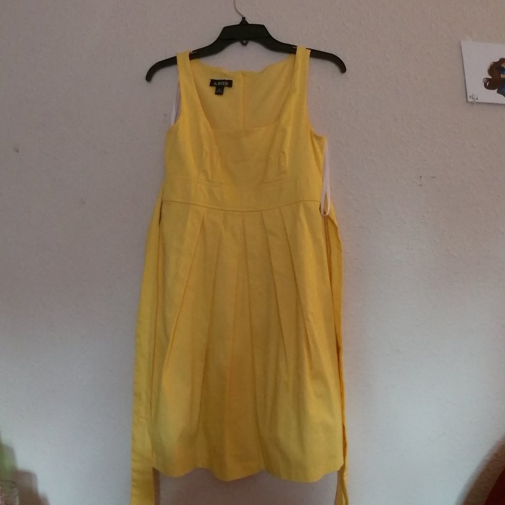 Yellow Pleated Dress